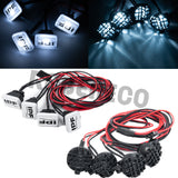 4LED White Lights with Plastic Lampshade for Traxxas TRX4 D90 SCX10