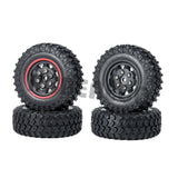 4PCS Plastic Wheel Rims&Rubber Tires Kit for Axial SCX24