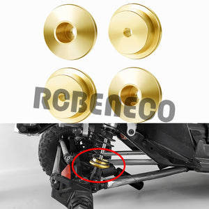 4PCS Brass Shock Spring Under Cap Support Counterweight for Axial SCX6