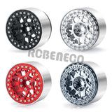 4Pcs 2.2inch Metal Alloy Beadlock Wheel Rims Hubs Rings for TRX4 Axial Wraith 90018 RR10 Redcat 1/10 RC Crawler Car