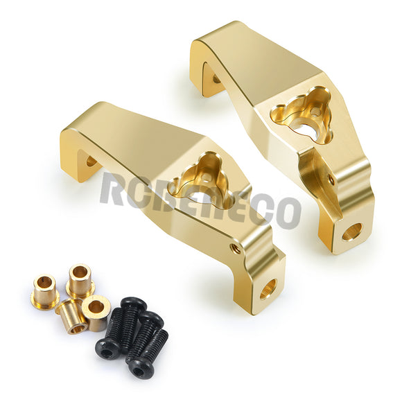 2PCS Front Caster Blocks Portal Drive C Seat Brass Counterweight for Redcat GEN8