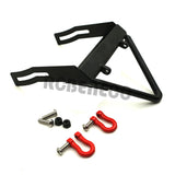 Metal Front Bumper with Winch Mount Shackles for 1/10 Scale RC Car Axial SCX10 Wrangler 90047 Upgrade