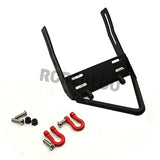 Metal Front Bumper with Winch Mount Shackles for 1/10 Scale RC Car Axial SCX10 Wrangler 90047 Upgrade