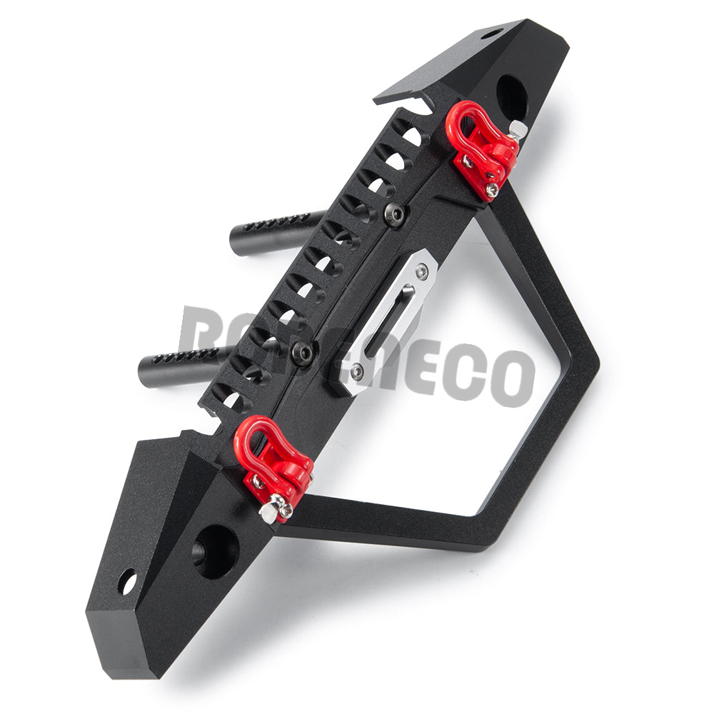 INJORA RC Voorbumper Metalen Voorbumper met LED Licht voor 1:10 RC Crawler TRX4 Axiale SCX10 90046 SCX10 III AXI03007 AXI03003 (Trapezium INJORA RC Voorbumper Metalen Voorbumper met LED Licht voor 1:10 RC Crawler TRX4 Axiale SCX10 90046 SCX10 III AXI03007 AXI03003 (Trapezium