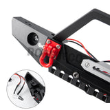 Metal Front Bumper with Tow Hook and LED Lights for 1:10 Axial SCX10 II 90046 & SCX10 III Wrangler Jeep Gladiator