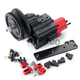 Metal Gearbox Complete Transmission Box with Dig Gear 2 Speeds for Axial SCX10 1/10 RC Crawler Car