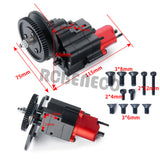 Metal Gearbox Complete Transmission Box with Dig Gear 2 Speeds for Axial SCX10 1/10 RC Crawler Car