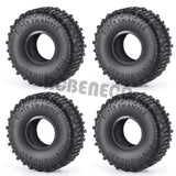 4Pcs 1.0" Soft Rubber Wheel Tires Mud Terrain Tyres for Axial SCX24 FMS FCX24 Enduro24 1/24 RC Crawler Car