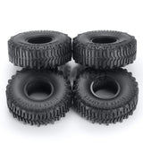 4Pcs 1.0" Soft Rubber Wheel Tires Mud Terrain Tyres for Axial SCX24 FMS FCX24 Enduro24 1/24 RC Crawler Car