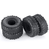 4Pcs 1.0" Soft Rubber Wheel Tires Mud Terrain Tyres for Axial SCX24 FMS FCX24 Enduro24 1/24 RC Crawler Car