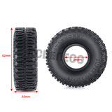 4Pcs 1.0" Soft Rubber Wheel Tires Mud Terrain Tyres for Axial SCX24 FMS FCX24 Enduro24 1/24 RC Crawler Car