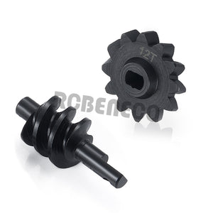 Steel Overdrive Gears, Differential Diff Worm Gear Set 12T 13T 14T 16T for SCX24 C10 JLU Gladiator Bronco Deadbolt Axial 1/24 RC Crawler Car