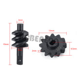 Steel Overdrive Gears, Differential Diff Worm Gear Set 12T 13T 14T 16T for SCX24 C10 JLU Gladiator Bronco Deadbolt Axial 1/24 RC Crawler Car