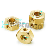 4PCS Brass Wheel Hex Adapter 17mm Counterweight Combiner Coupler for Axial SCX6