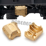 2pcs Brass Diff Cover Front and Rear Axles Housing Cover for 1/10 RC Crawler Car TRX4 TRX6