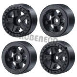 1.0 Beadlock Wheel Rim 4pcs Plastic 5-Spokes Hub for 1/24 RC Crawler Axial SCX24 Upgrade Parts