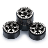 1.0 Beadlock Wheel Rim 4pcs Plastic 5-Spokes Hub for 1/24 RC Crawler Axial SCX24 Upgrade Parts