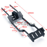 Carbon Fiber Car Frame Girder Side Frame Chassis Rails with Battery Tray Mounting Holder for Traxxas TRX4