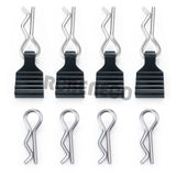 4pcs RC Body Clips R Pins 30-Degree Angle RC Clips with Pull Tabs for 1/24 Axial SCX24 RC Crawler Car