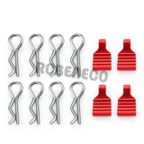 4pcs RC Body Clips R Pins 30-Degree Angle RC Clips with Pull Tabs for 1/24 Axial SCX24 RC Crawler Car