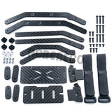 Carbon Fiber Car Frame Girder Side Frame Chassis Rails with Battery Tray Mounting Holder for Traxxas TRX4