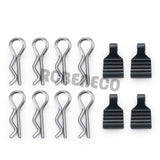 4pcs RC Body Clips R Pins 30-Degree Angle RC Clips with Pull Tabs for 1/24 Axial SCX24 RC Crawler Car