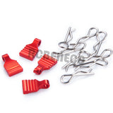 4pcs RC Body Clips R Pins 30-Degree Angle RC Clips with Pull Tabs for 1/24 Axial SCX24 RC Crawler Car