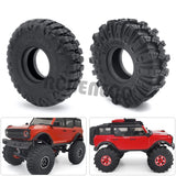 4PCS Micro Crawler 1.0" Wheel Tires Soft Mud Terrain Rubber Tyres for 1/24 Axial SCX24 Bronco Gladiator Deadbolt Parts