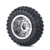 Metal Wheel Rim & Rubber Tyre for Axial SCX24 1/24 Rc Crawler Car