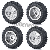 Metal Wheel Rim & Rubber Tyre for Axial SCX24 1/24 Rc Crawler Car